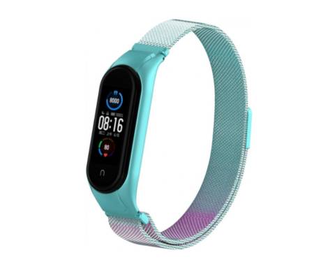 Ремешок для браслета Xiaomi Mi Band 5 Milanese Blue-Purple
