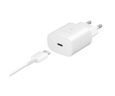 Мережевий зарядний пристрій SAMSUNG 25W Travel Adapter w/o cable (White) EP-TA800NWEGRU 4