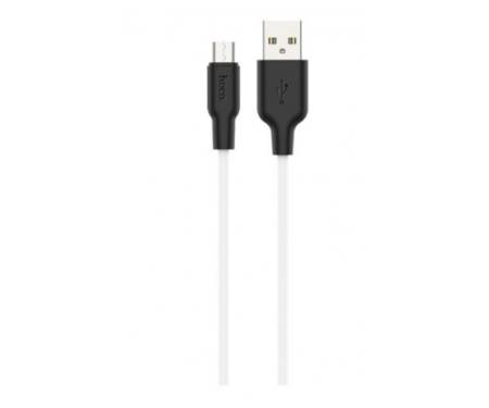 Кабель Hoco X21 Plus Silicone Micro 1М White-Black