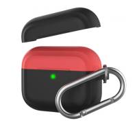 Чехол для Airpods Pro AhaStyle Silicone Duo Case Black/Red (AHA-0P400-BBR)