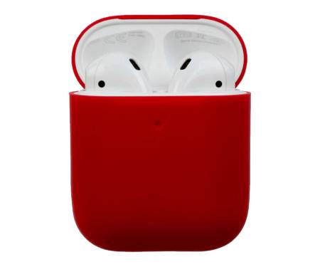 Чехол для Airpods Silicone case Ultra Thin Rose Red