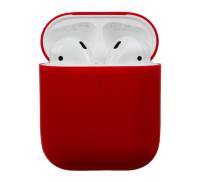 Чехол для Airpods Silicone case Ultra Thin Rose Red