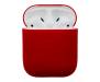 Чехол для Airpods Silicone case Ultra Thin Rose Red