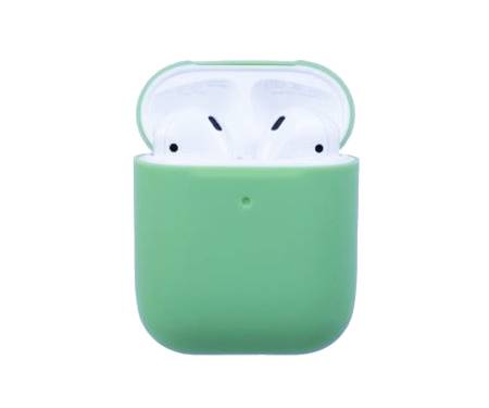 Чехол для Airpods Silicone case Ultra Thin Greylish Green