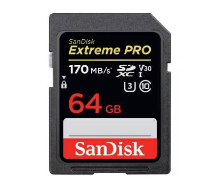 Карта памяти SANDISK 64GB SDXC class 10 V30 UHS-I U3 Extreme Pro (SDSDXXY-064G-GN4IN)