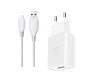 Сетевое зарядное устройство WUW T28 2.1A 2USB with Micro Cable White