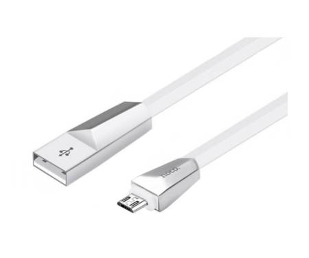 Кабель Hoco X4 Zinc Alloy rhombus Micro USB Charging Cable White