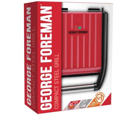 George Foreman Compact Steel Grill (25030-56)