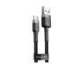Кабель Baseus Cafule Type-C Cable 3A (1m) Gray-Black (CATKLF-B)