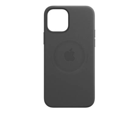 Чехол для Apple iPhone 12 Pro Max Leather Case with MagSafe Black Copy