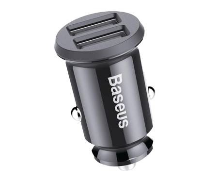 Автомобильное зарядное устройство Baseus Grain C Dual USB 5V 3.1A Black (CCALL-ML01)