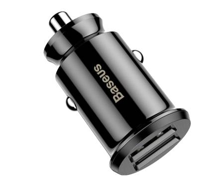 Автомобильное зарядное устройство Baseus Grain C Dual USB 5V 3.1A Black (CCALL-ML01)