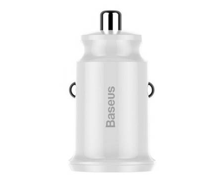 Автомобильное зарядное устройство Baseus Grain C Dual USB 5V 3.1A White (CCALL-ML02)