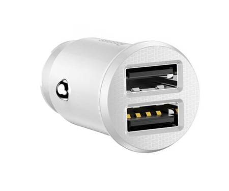 Автомобильное зарядное устройство Baseus Grain C Dual USB 5V 3.1A White (CCALL-ML02)