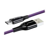 Кабель Baseus Light Intelligent Power-Off Type-C Purple (CATCD-05)