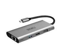 Адаптер Wiwu Alpha 12 in 1 USB3.0*3+USB2.0*3+HDMI*1+RJ45*1+SD*1+TF*1+3.5 Grey