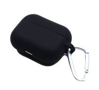 Чехол для Airpods Pro Liquid Silicone Case с карабином Blueo Black
