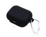 Чехол для Airpods Pro Liquid Silicone Case с карабином Blueo Black