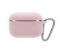 Чехол для Airpods Pro Liquid Silicone Case с карабином Blueo Light Pink