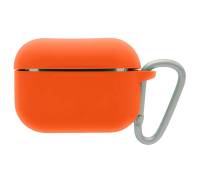 Чехол для Airpods Pro Liquid Silicone Case с карабином Blueo Papaya