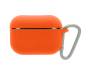 Чехол для Airpods Pro Liquid Silicone Case с карабином Blueo Papaya