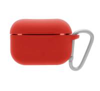 Чехол для Airpods Pro Liquid Silicone Case с карабином Blueo Red