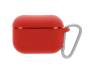 Чехол для Airpods Pro Liquid Silicone Case с карабином Blueo Red