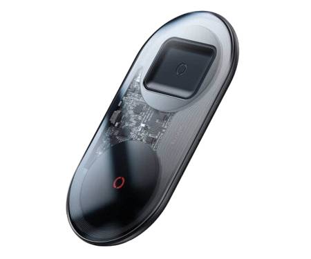 Беспроводная зарядка Baseus Simple 2in1 Turbo Edition 24W Transparent (TZWXJK-B01)