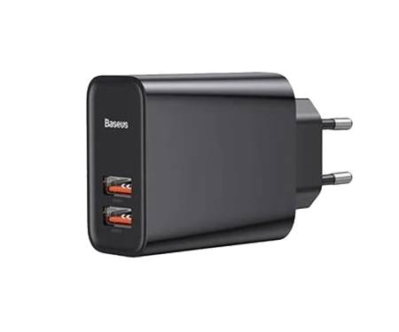 Сетевое зарядное устройство Baseus Speed Dual QC3.0 30W 2USB Black (CCFS-E01)
