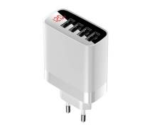 Сетевое зарядное устройство Baseus Mirror Lake Digital Display Travel Charger 30W 4USB White (CCJMHB-B02)