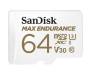 Карта памяти SANDISK 64GB microSDXC class 10 UHS-I U3 Max Endurance (SDSQQVR-064G-GN6IA)