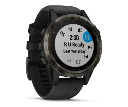 Спортивные часы Garmin Fenix 5 Plus Carbon Gray DLC Titanium with Black Silicone Band (010-01988-20)