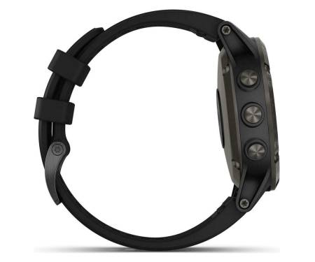 Спортивные часы Garmin Fenix 5 Plus Carbon Gray DLC Titanium with Black Silicone Band (010-01988-20)