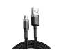 Кабель Baseus Cafule Cable USB For Micro-USB 2.4A 1m Black (CAMKLF-BG1)