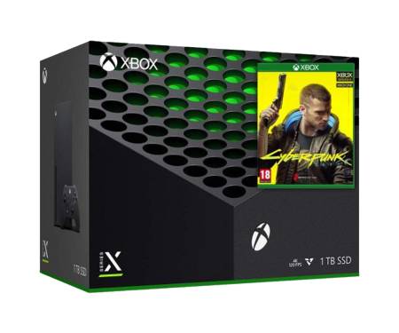 Игровая приставка Microsoft Xbox Series X 1TB + Cyberpunk 2077 + Wireless Controller with Bluetooth