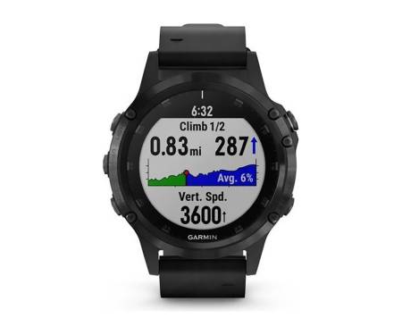 Спортивные часы Garmin Fenix 5 Plus Sapphire Black with Black Leather Band (010-01988-06)