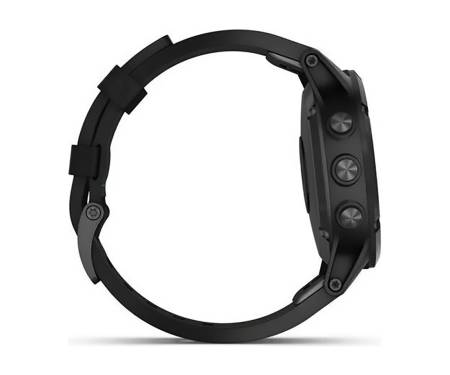 Спортивные часы Garmin Fenix 5 Plus Sapphire Black with Black Leather Band (010-01988-06)