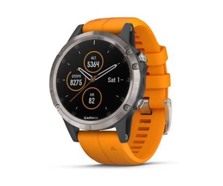 Спортивные часы Garmin Fenix 5 Plus Sapphire Orange (010-01988-05/04)
