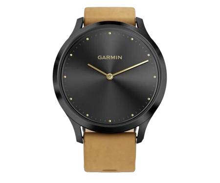Смарт-часы Garmin Vivomove HR Premium Onyx Black with Tan Suede Band One-Size (010-01850-00)