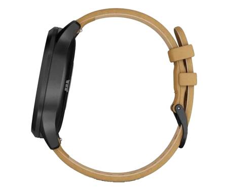 Смарт-часы Garmin Vivomove HR Premium Onyx Black with Tan Suede Band One-Size (010-01850-00)