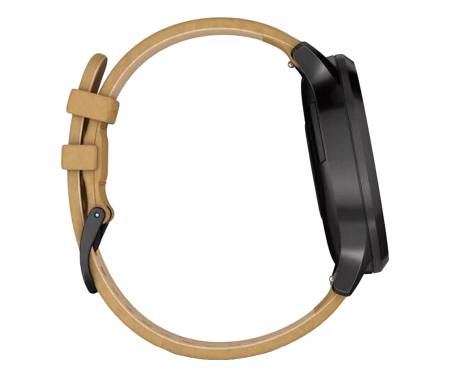 Смарт-часы Garmin Vivomove HR Premium Onyx Black with Tan Suede Band One-Size (010-01850-00)