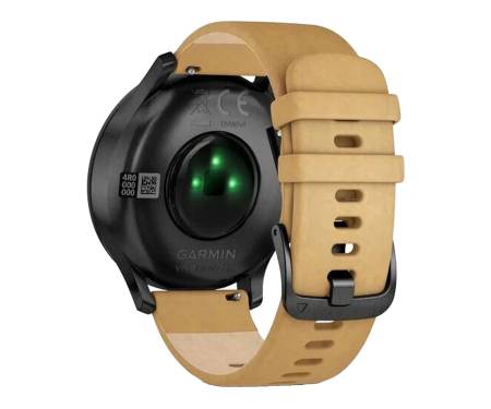 Смарт-часы Garmin Vivomove HR Premium Onyx Black with Tan Suede Band One-Size (010-01850-00)