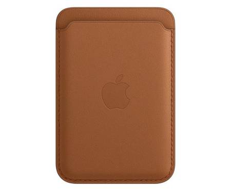 Чехол для пластиковых карт Apple iPhone Leather Wallet with MagSafe - Saddle Brown (MHLT3)