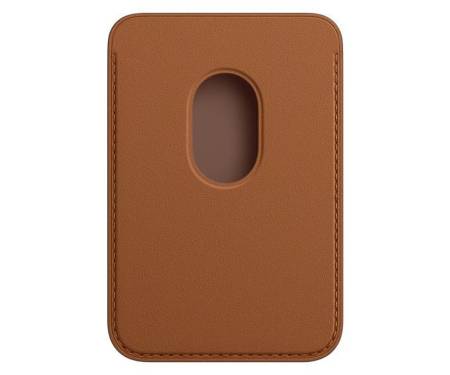 Чехол для пластиковых карт Apple iPhone Leather Wallet with MagSafe - Saddle Brown (MHLT3)