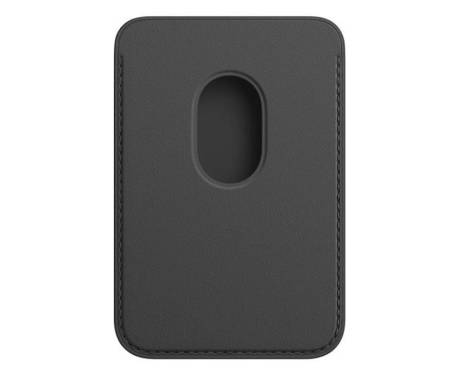 Чехол для пластиковых карт Apple iPhone Leather Wallet with MagSafe - Black (MHLR3)