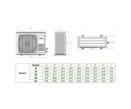 Кондиционер Ergo ACI 2419 CHW