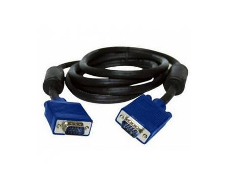 Кабель Atcom (15261) VGA-VGA HD15M/HD15M 1080p с 2-мя фер. кольцами 1,8м (15 жил) черный