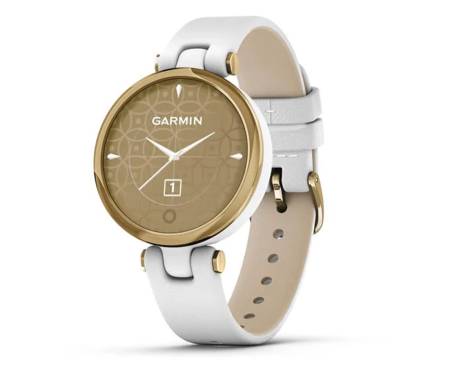 Смарт-часы Garmin Lily Light Gold Bezel with White Case and Italian Leather Band (010-02384-B3)