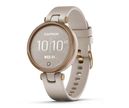 Смарт-часы Garmin Lily Rose Gold Bezel with Light Sand Case and Silicone Band (010-02384-11)