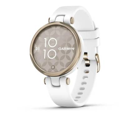 Смарт-часы Garmin Lily Cream Gold Bezel with White Case and Silicone Band (010-02384-10)